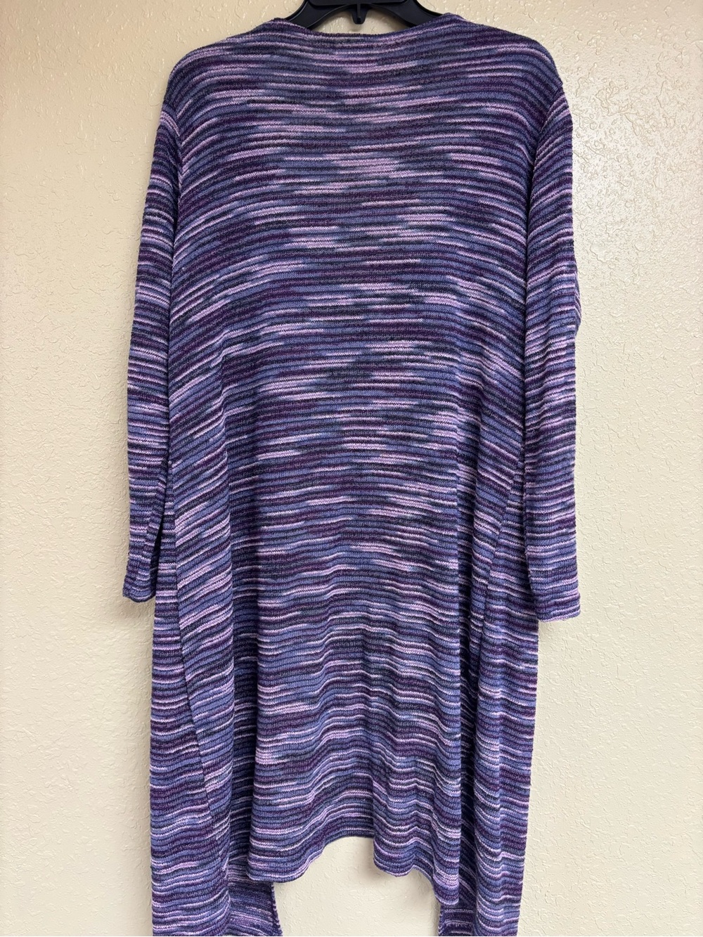 Fashion Bug Purple and Lavender Striped Knit Top - Picture 2 of 6